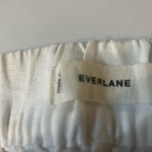 Everlane White Elastic Waistband linen pants